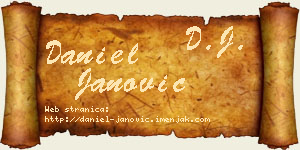 Daniel Janović vizit kartica